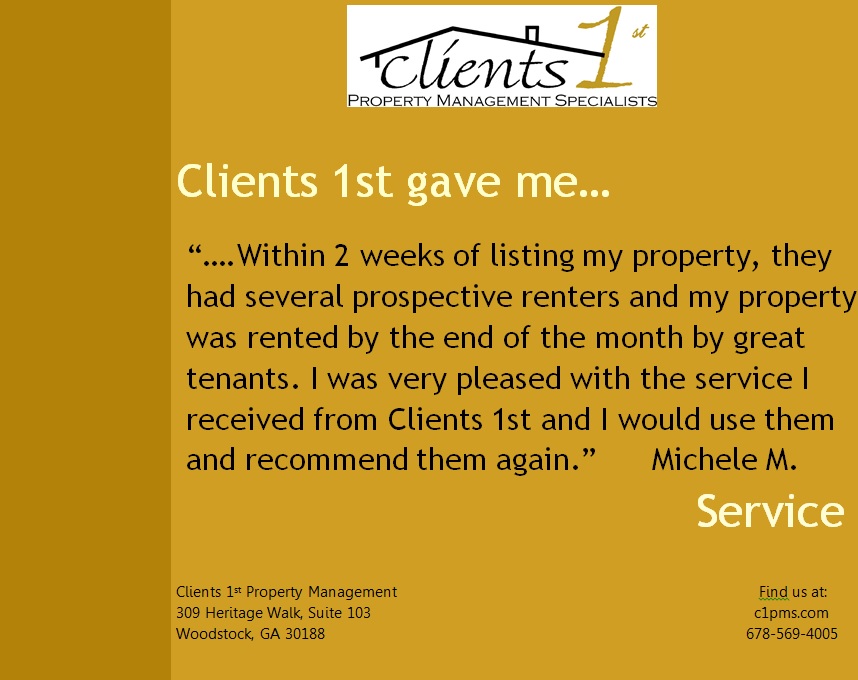 Some kind words about Clients 1st from one of our owners...