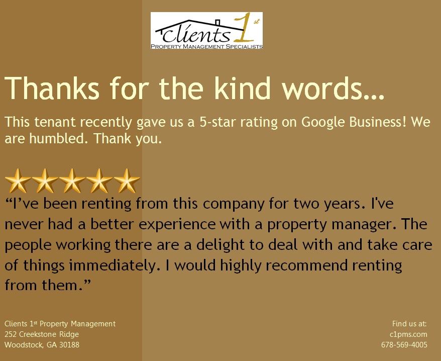 We got a Google Business 5-star rating! Thanks for the kind words...